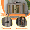 41" Corner Dog Crate Furniture, End Table Dog Kennel with Cushion for Medium-Sized Dog, Indoor Use,Dog Cage, Walnut