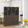 Wooden Room Divider with Blackboard, 4 Panel Folding Privacy Screen for Home Office, 5.5', Walnut Brown