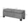 46" Storage Ottoman Bench, Upholstered End of Bed Bench with Steel Frame & Hinges, Button Tufted Storage Bench for Living Room, Entryway, Gray