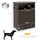 Pet Feeder Station Storage Cabinet, Dog Food Storage Container for Feeding & Watering Supplies, Brown