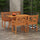 Outdoor Patio Dining Set, 4 Seater Wood Dining Table and Chairs for Backyard, Conservatory, Garden, Poolside, Deck, Teak