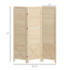 4.5' 3 Panel Room Divider, Tall Wood Indoor Portable Folding Privacy Screens, Partition Wall Divider for Home Office,