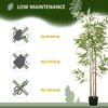 6ft Artificial Tree, Indoor Outdoor Fake Bamboo with Pot, for Home Office Living Room Decor