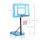Poolside Basketball Goal, 36.5"-48.5" Height Adjustable Portable Hoop System, Backboard & Fillable Base, Blue
