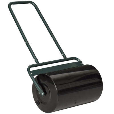 20-Inch Push/Tow Behind Lawn Roller Filled with 10 Gal Water or Sand, Perfect for Flattening Sod in the Garden