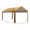 10 x 20ft Carport Roof, UV Resistant Canopy Replacement, Fits 84C-378V00 and 84C-206 Series, Beige