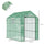 7' x 5' x 6'  2-Tier Shelf Greenhouse with Door, Windows, PE Cover, Steel Frame for Outdoor Garden Plant & Plant Use, Green