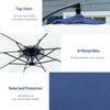 10FT Cantilever Patio Umbrella, Offset Umbrella with Crank and Cross Base for Deck, Backyard, Pool and Garden, Navy Blue