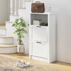 Shoe Cabinet, Freestanding Shoe Storage w/ 2 Flip Drawers, Adjustable Shelves & Open Compartment for Entryway Hallway, Holds 10 Pairs of Shoes
