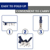Folding Camping Cots for Adults with Carry Bags, Side Pockets, Outdoor Portable Sleeping Bed for Travel Camp Vocation, Blue