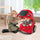 Kids Truck Engine Toy Mechanic Toys,Includes 61 Pieces, Steering Wheel, Horn, Light, RC Car Key, for 3-5 Years Old, Red