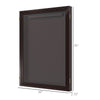 26" x 35" Shadow Box Frame, UV-Resistant Jersey Display Case with T-shirt Hanger and 2 Keys, Brown