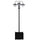 3-head LED Solar Light Lamp Street Light Post with Planter, Solar-powered Lamp Post, Black