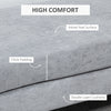 48 Inches Upholstered Bedroom Bench, Modern End of Bed Bench with Double Layer Seat Cushions and Steel Legs, Light Gray