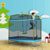 3-in-1 Trampoline for Kids, 6.9' Kids Trampoline with Net, Light Blue