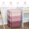 3 Tier Kids Storage Unit Dresser Tower with Drawers Chest, Toy Organizer for Bedroom, Nursery, Kindergarten & Living Room for Toddlers, Pink
