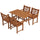 Outdoor Patio Dining Set, 4 Seater Wood Dining Table and Chairs for Backyard, Conservatory, Garden, Poolside, Deck, Teak