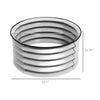 Set of 2 Raised Garden Bed, Metal Planter Box with Safety Edging, Easy-to-assemble Stock Tank, Silver
