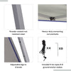 12' x 12' Pop Up Canopy, Foldable Canopy Tent with Carrying Bag, Mesh Sidewalls and Adjustable Height for Outdoor, Garden, Party, Blue