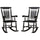 Porch Rocker Chairs Set of 2, 350 lbs. Wooden Outdoor Rocking Chairs with High Back for Garden, Patio, Balcony, Black