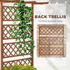 Wooden Trellis Planter Box, Raised Garden Bed to Grow Vegetables, Herbs and Flowers