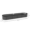 7.9 x 2 x 1ft Galvanized Raised Garden Bed Kit, Metal Planter Box with Safety Edging, Dark Gray