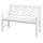 43.25" Outdoor Garden Bench, Wooden Bench, Poplar Slatted Frame Furniture for Patio, Park, Porch, Lawn, Yard, Deck, White