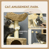 Cat Tree for Indoor Cats w/ Scratching Posts, Condo Cat Tower, Beige