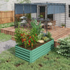 Galvanized Raised Garden Bed, Steel Outdoor Planters with Reinforced Rods,, 71'' x 36'' x 23'', Light Green