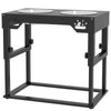 Dog Food Bowls 7 Adjustable Height Dog Bowl Stand with 2 Stainless Steel Bowls for Small Medium, and Large Dogs, Black