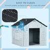 Pet House Water Resistant Puppy Shelter with Door for Indoor Outdoor, Easy to Assemble, for Small/Medium Dogs, Gray
