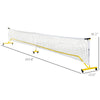 Pickleball Set with Net on Wheels, Markers, 4 Pickleball Paddles and 4 Balls, for Driveway Backyard