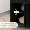 Kitchen Island on Wheels, Rolling Cart with Rubberwood Top, Spice Rack, Towel Rack and Drawers for Dining Room, Black