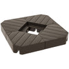 Offset Umbrella Base Outdoor Umbrella Weights, 132 lb. Capacity Water or 176 lb. Capacity Sand, Brown