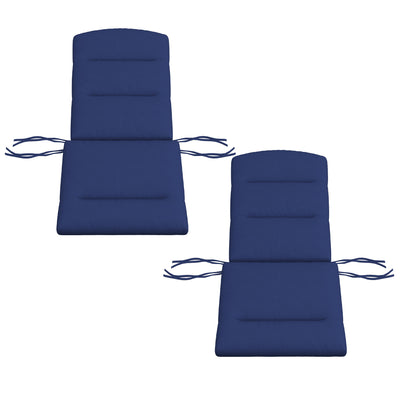 Outdoor Chair Cushions for Adirondack Chair, Replacement Cushions with Ties, Seat & Back Cushion, Blue