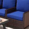 8-Piece Seat Cushion & Pillow Replacement Set, Patio Chair Cushions with Back for Indoor Outdoor, Navy Blue
