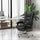 PU Leather Heated Massage Office Chair with 4 Vibration Points, Heated Reclining Computer Chair with Adjustable Height, Footrest, Black