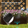 Trellis Planter Box for Climbing Plants, Raised Garden Bed w/ Trellis Lattice for Outdoor Garden, Deck, Backyard, Black