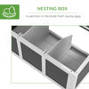 Wooden Chicken Coop with Nesting Box, Pull Out Tray, Perches, Ramp & Windows for 6 Chickens, Hen House for Outdoor Backyard, Dark Gray
