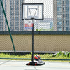 Portable Freestanding Basketball Hoop Stand 5.5ft-7.5ft Adjustable Transparent Backboard Basketball Hoop with Wheels For Teenage Player
