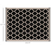 Reversible Outdoor RV Rug, 9' x 12' Patio Floor Mat, Plastic Straw Rug for Backyard, Deck, Picnic, Beach, Camping, Black & Beige