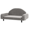 Raised Dog Sofa Elevated Pet Sofa for Small and Medium Dogs, with Soft Cushion, Removable Cover, Anti-Slip Pads, Gray