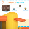 6 in 1 Inflatable Water Slide with Large Pool, Soccer Goal, Trampoline, Climbing Wall, Kids Bounce House with Blower & Bag, for 3-8 Years Old