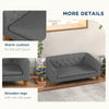 Raised Dog Sofa, Elevated Pet Sofa for Small Medium Dogs, Gray