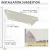 10' x 8' Electric Awning, Retractable Awning, UV Protection with Remote Controller and Manual Crank Handle for Deck