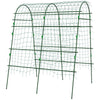 Metal Garden Trellis, Arch Trellis for Climbing Plants Outdoor, A-Frame, with Climbing Net, 57" x 66" x 81", Green