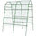 Metal Garden Trellis, Arch Trellis for Climbing Plants Outdoor, A-Frame, with Climbing Net, 57" x 66" x 81", Green