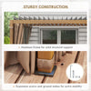 13' x 10' Outdoor Retractable Pergola w/ Sun Shade Aluminum Louvered Top, Pergola w/ Canopy, Curtains & Netting, Natural