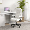 Heated Massage Office Chair, Heated Reclining Desk Chair with 6 Vibration Points, Armrest and Remote, White