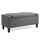 Storage Ottoman, Linen Upholstered Storage Bench with Lift Top, Rectangle End of Bed Bench for Bedroom, Living Room or Entryway, Gray